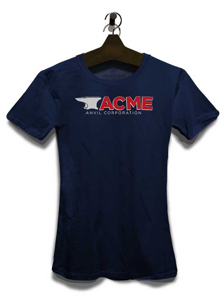 acme-anvil-corporation-damen-t-shirt dunkelblau 3