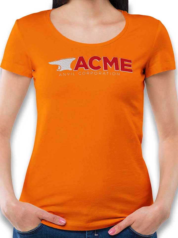 Acme Anvil Corporation Womens T-Shirt orange L