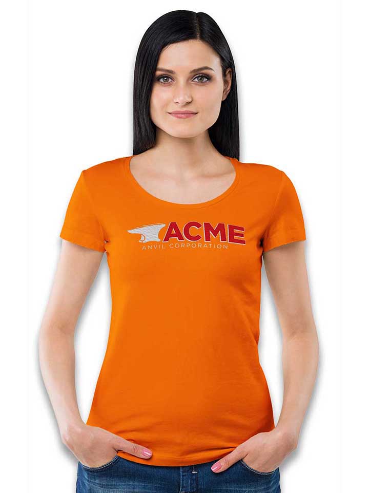 acme-anvil-corporation-damen-t-shirt orange 2