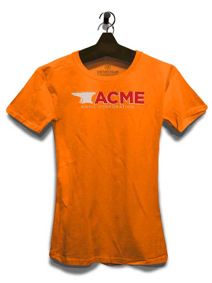 acme-anvil-corporation-damen-t-shirt orange 3