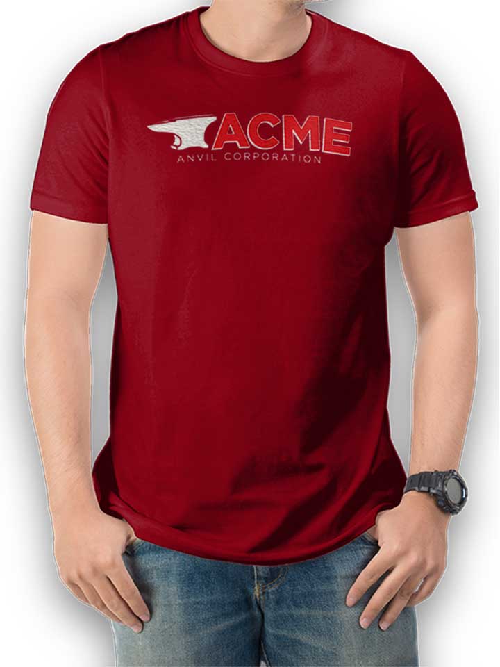 Acme Anvil Corporation T-Shirt bordeaux L