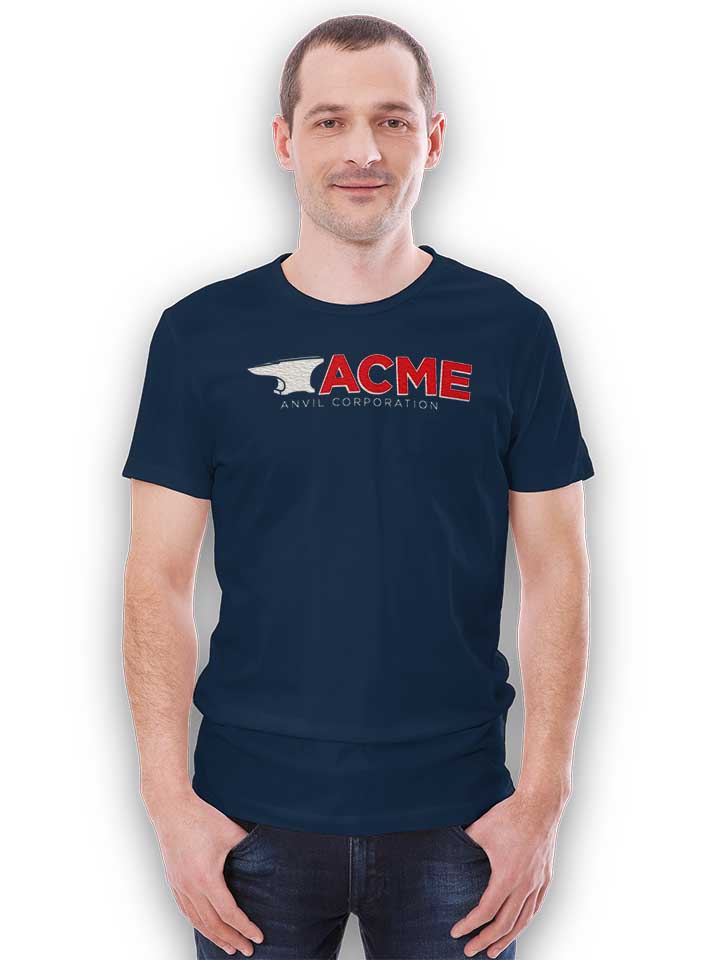 acme-anvil-corporation-t-shirt dunkelblau 2