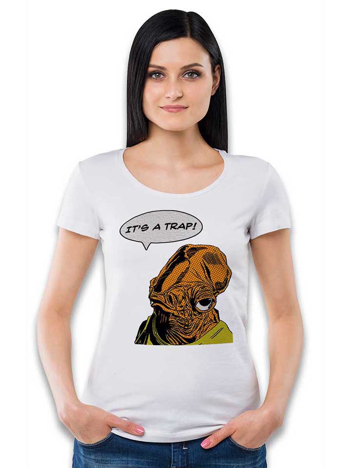 admiral-ackbar-its-a-trap-damen-t-shirt weiss 2