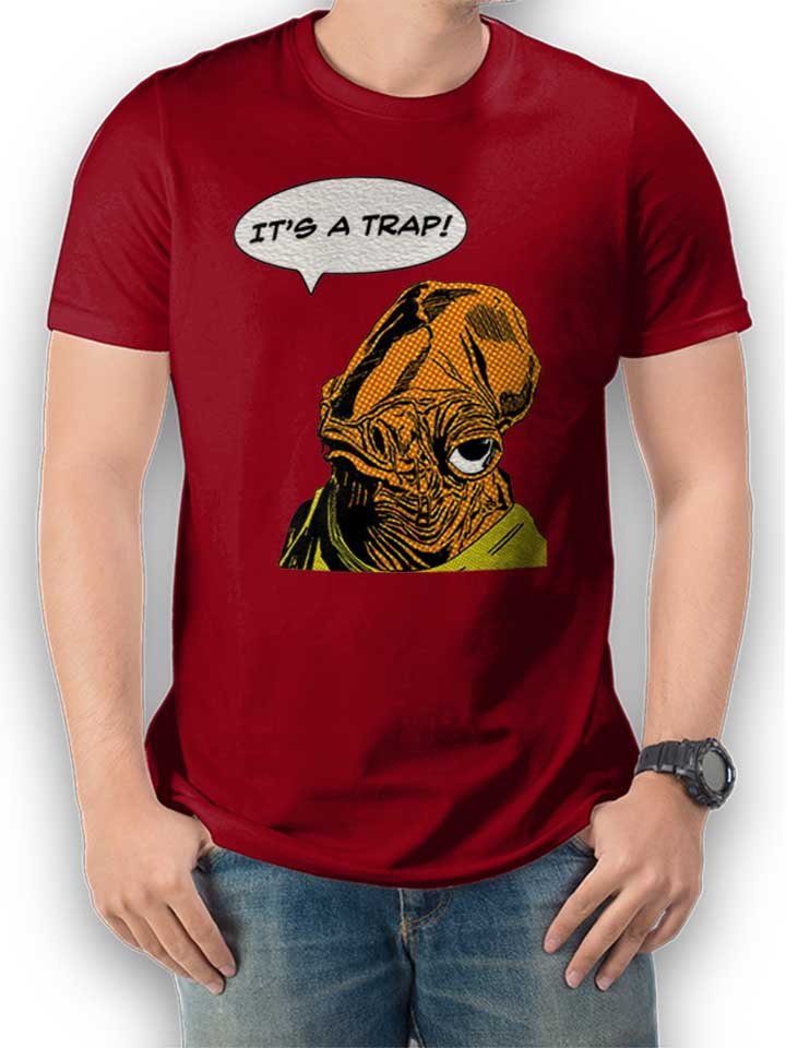 Admiral Ackbar Its A Trap T-Shirt maroon L