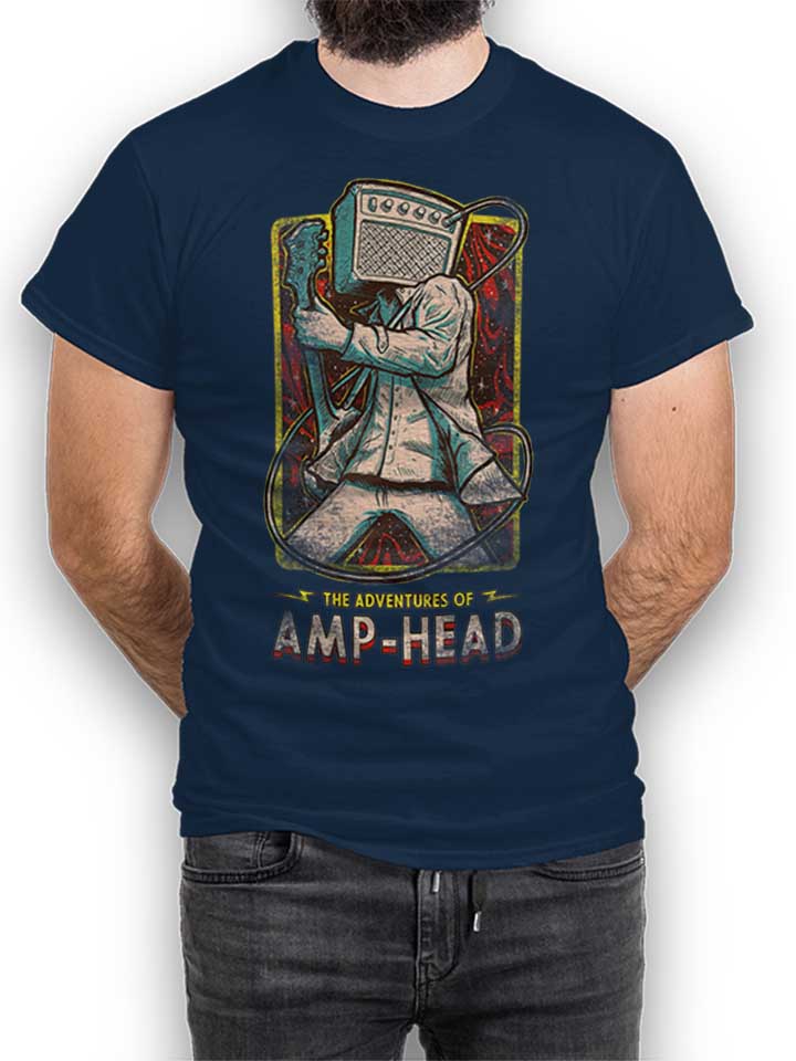 Adventures Of Amp Head Camiseta azul-marino L