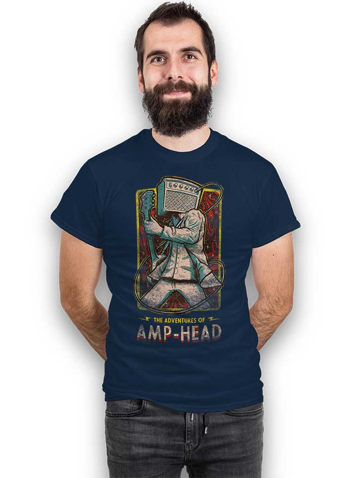 adventures-of-amp-head-t-shirt dunkelblau 2