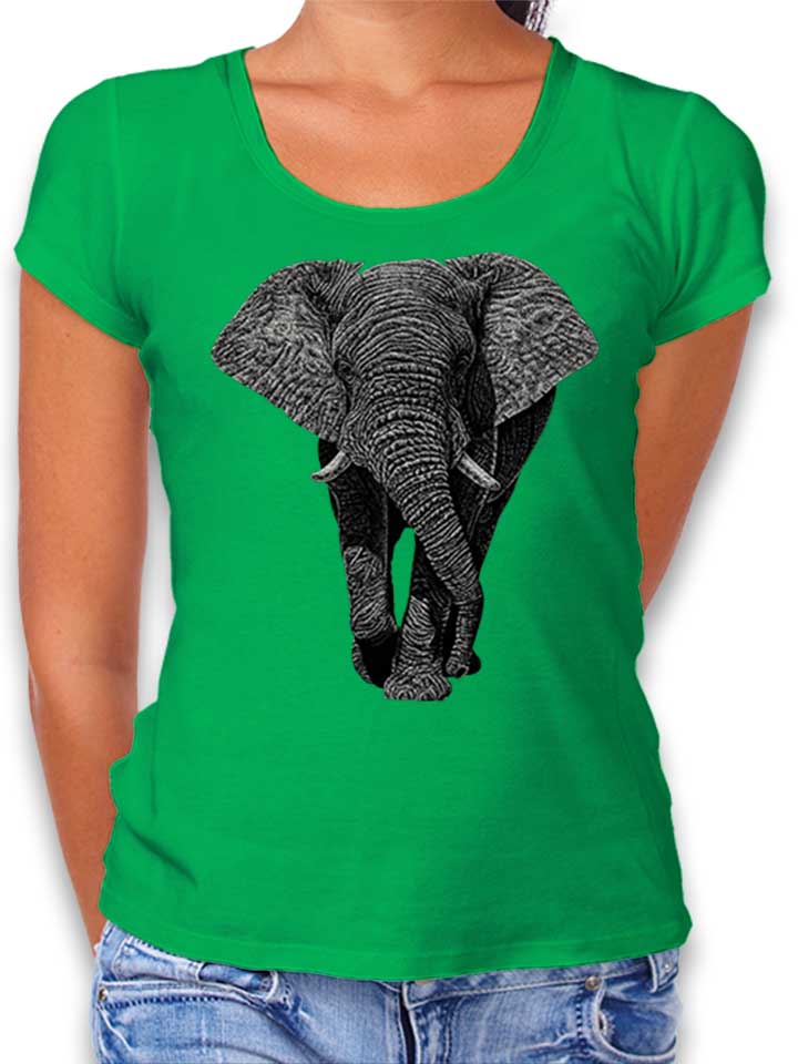 African Elephant 02 Damen T-Shirt gruen L