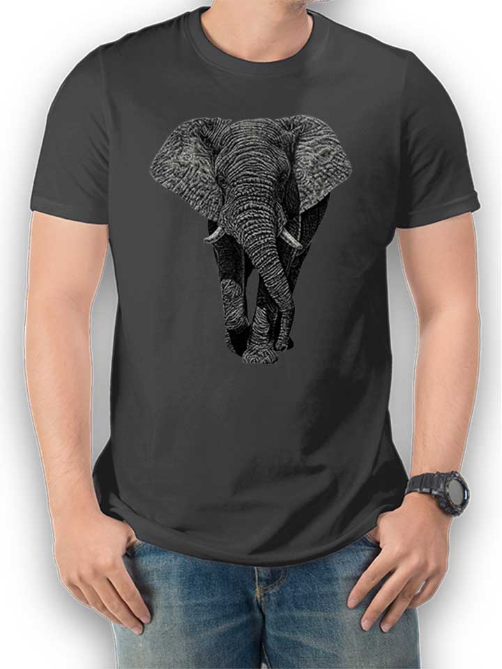 African Elephant 02 Camiseta gris-oscuro L