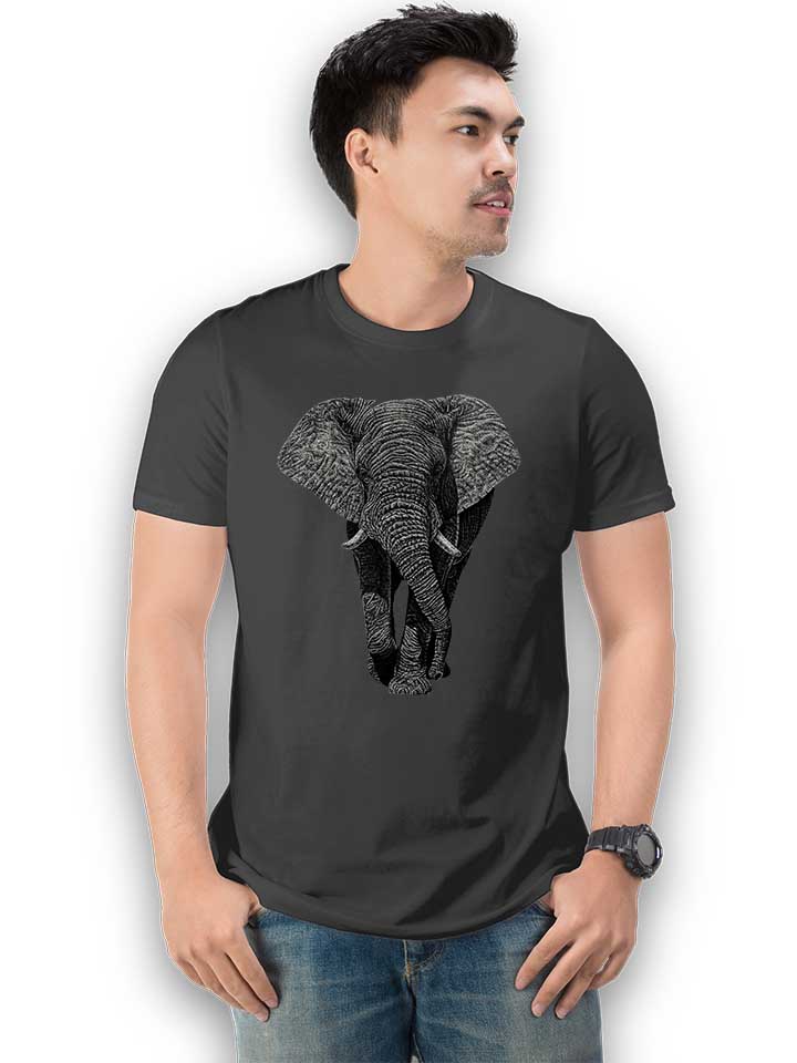 african-elephant-02-t-shirt dunkelgrau 2