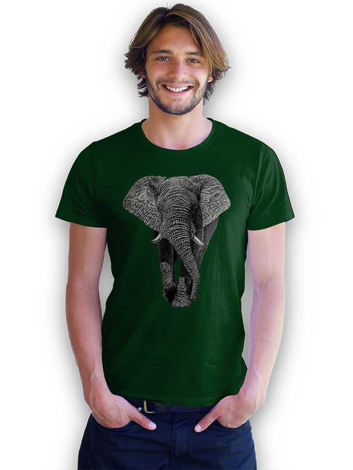 african-elephant-02-t-shirt dunkelgruen 2