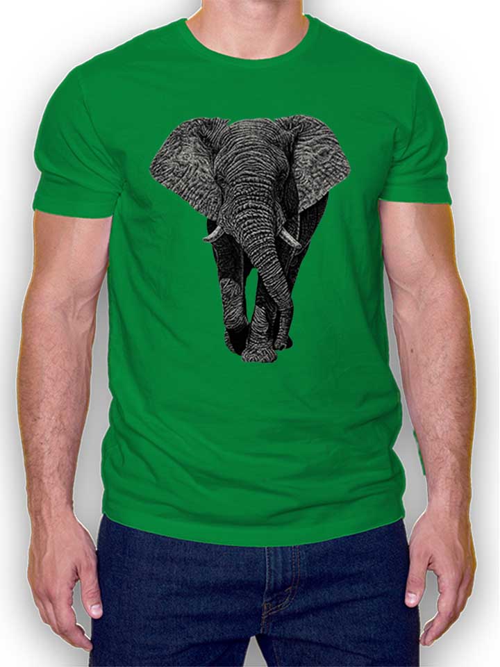 African Elephant 02 T-Shirt green L