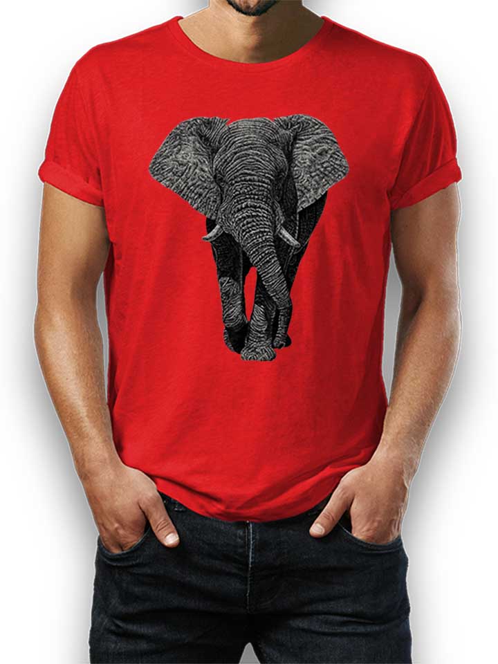 African Elephant 02 Camiseta rojo L