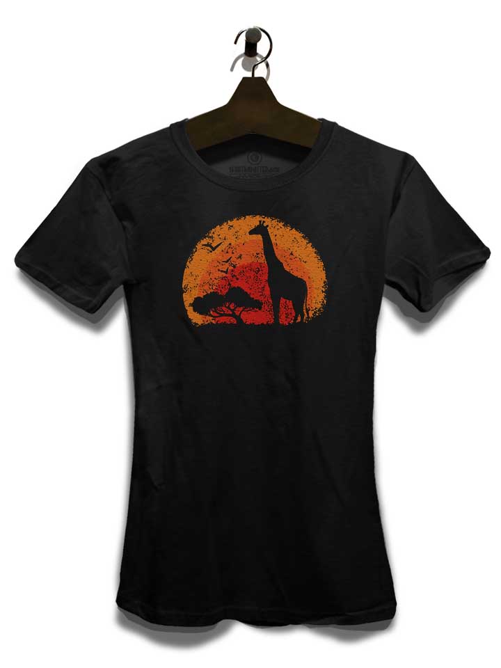 african-mood-giraffe-damen-t-shirt schwarz 3