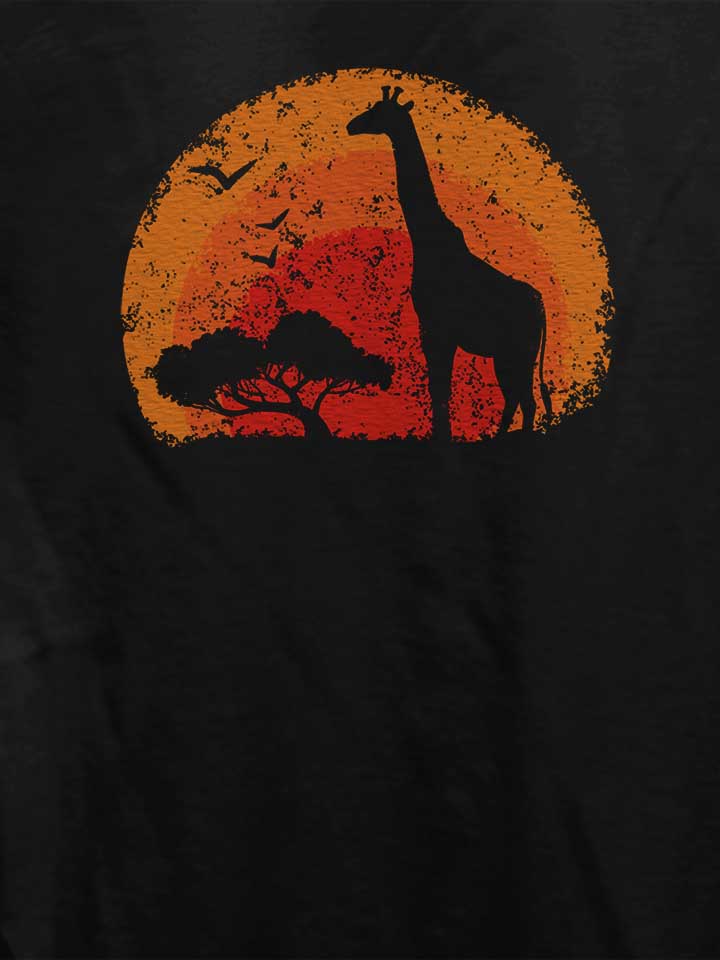 african-mood-giraffe-damen-t-shirt schwarz 4