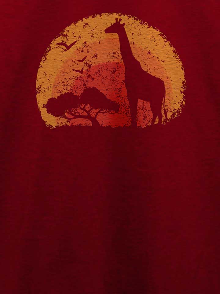 african-mood-giraffe-t-shirt bordeaux 4