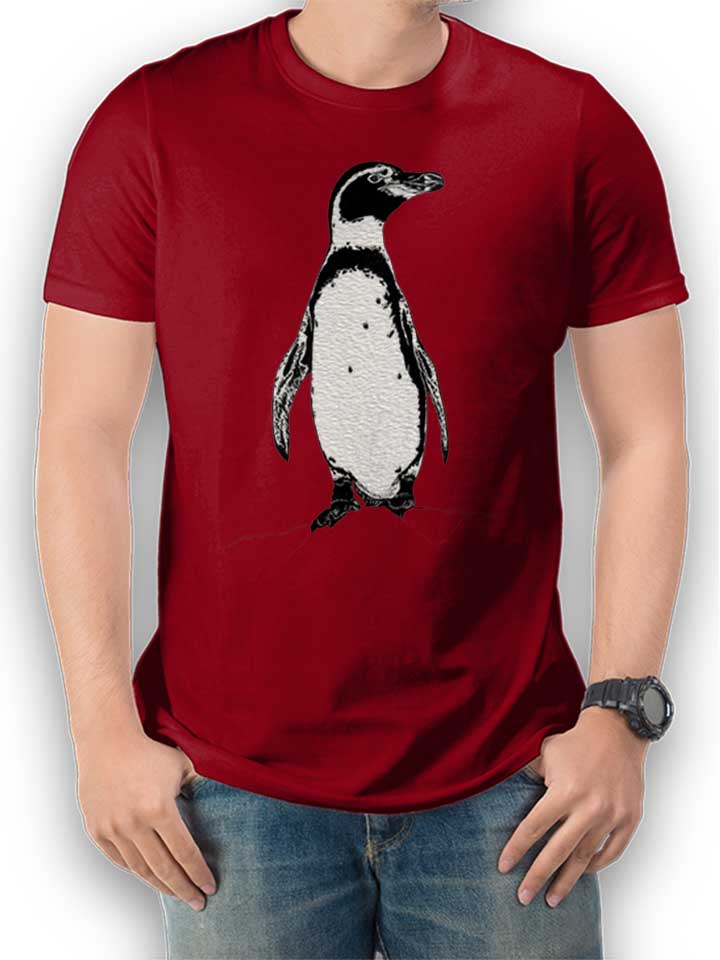 African Penguin Camiseta burdeos L