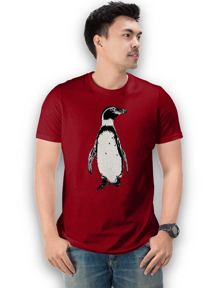 african-penguin-t-shirt bordeaux 2
