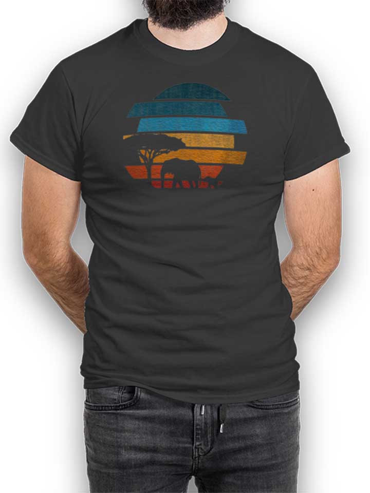 African Safari Sunset T-Shirt grigio-scuro L