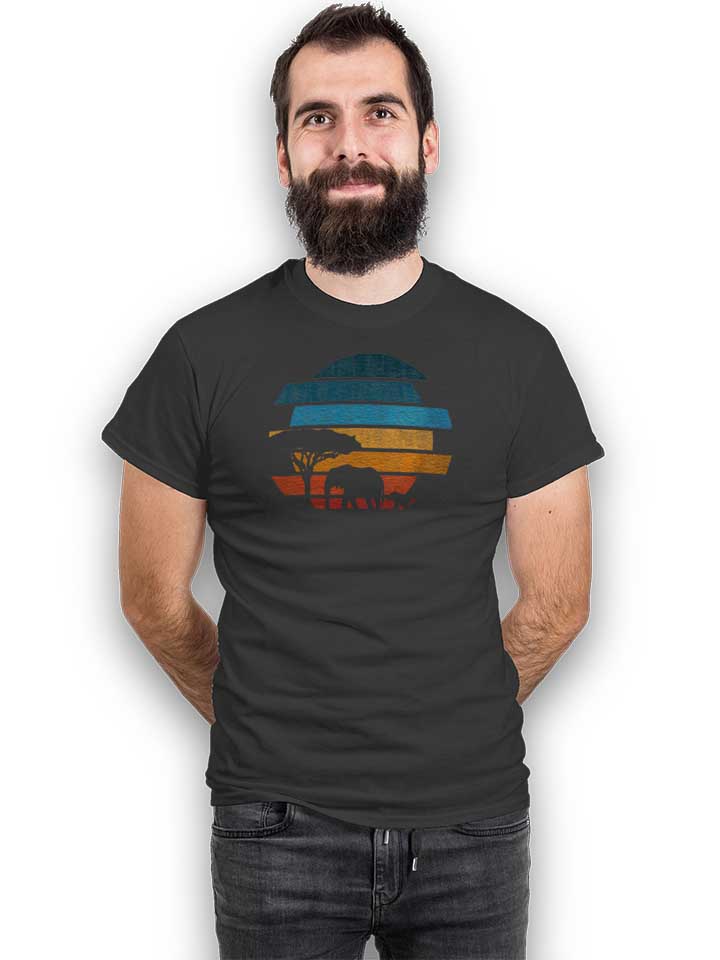 african-safari-sunset-t-shirt dunkelgrau 2