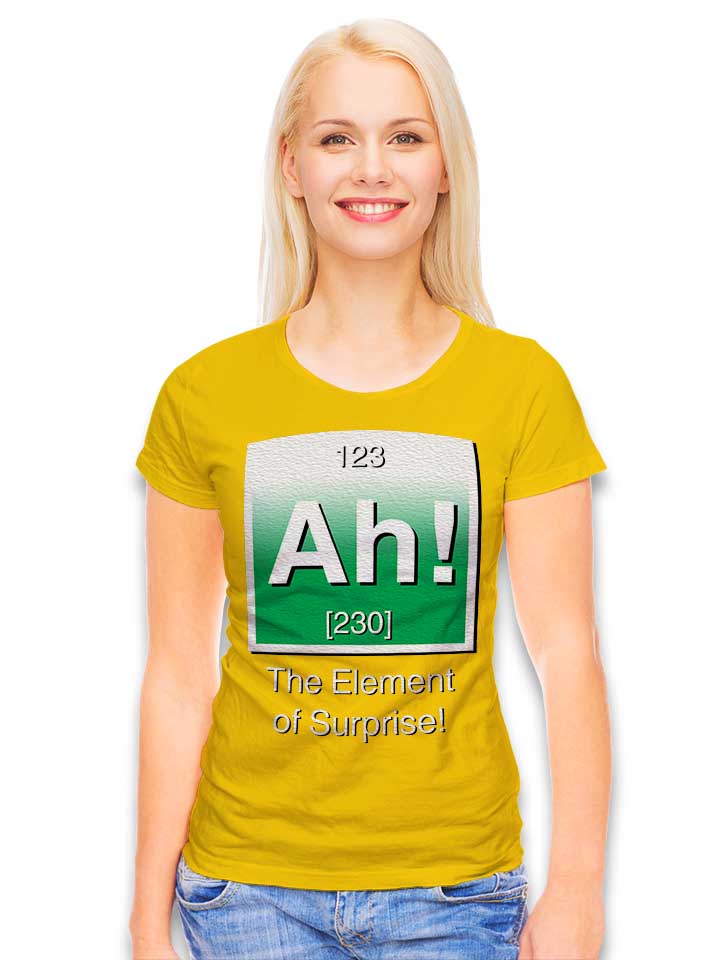 ah-the-element-of-surprise-damen-t-shirt gelb 2