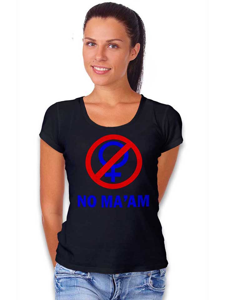 al-bundy-no-maam-damen-t-shirt schwarz 2