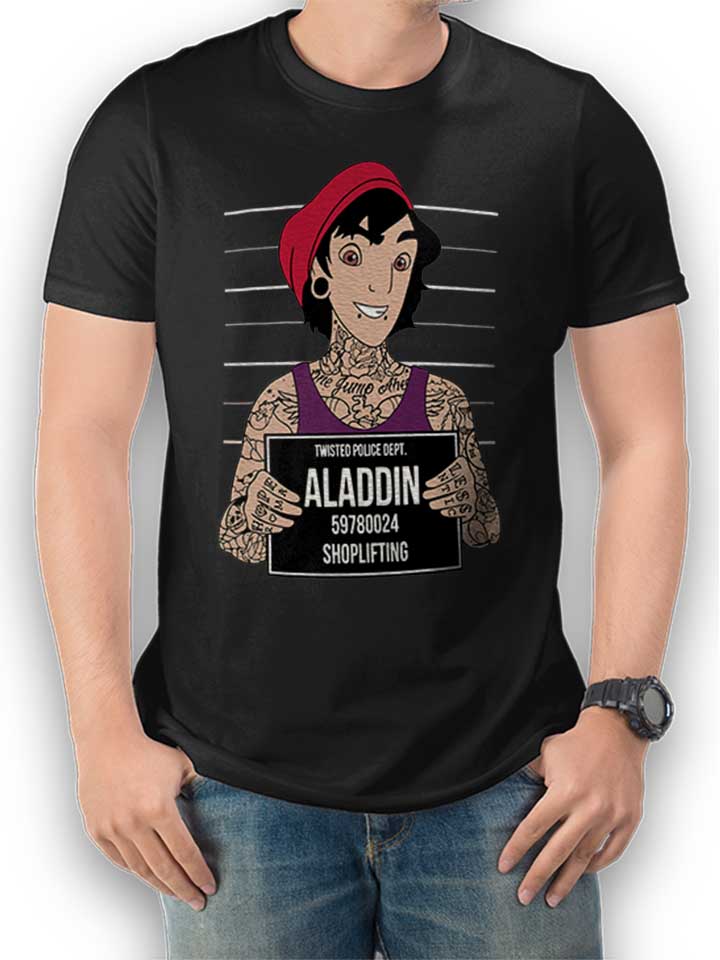 Aladdin Mugshot Kinder T-Shirt schwarz 110 / 116