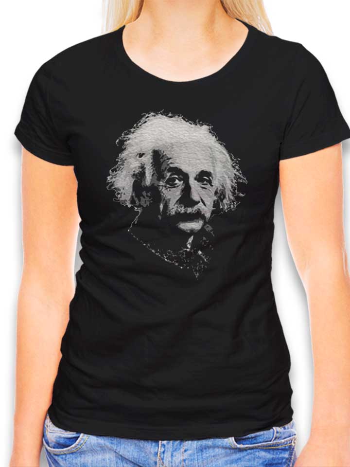 Albert Einstein 02 Damen T-Shirt schwarz L
