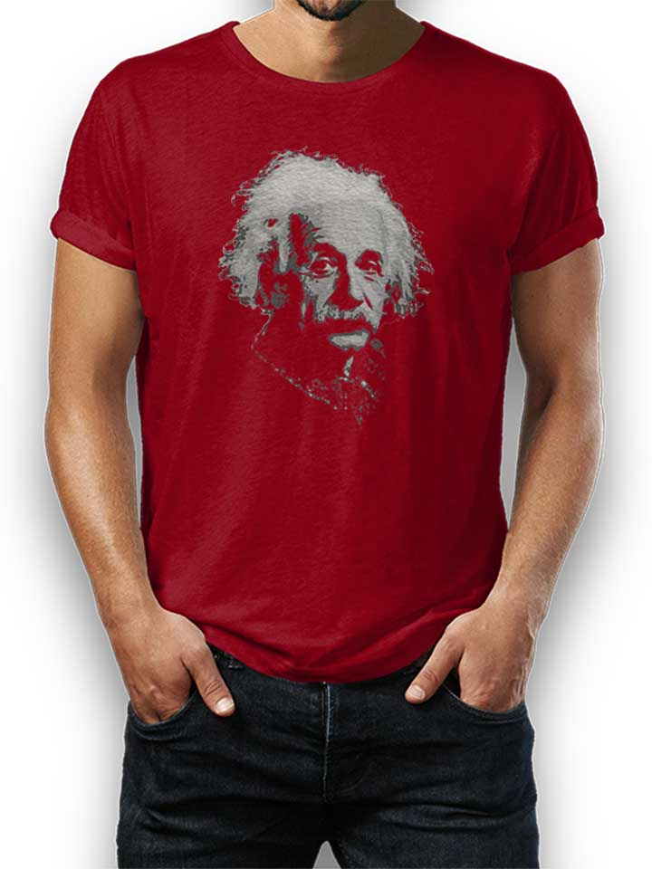 Albert Einstein 02 T-Shirt bordeaux L