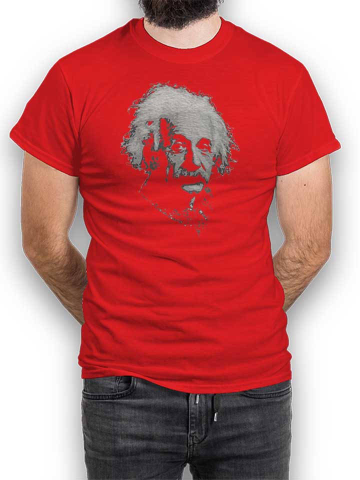 Albert Einstein 02 T-Shirt rosso L