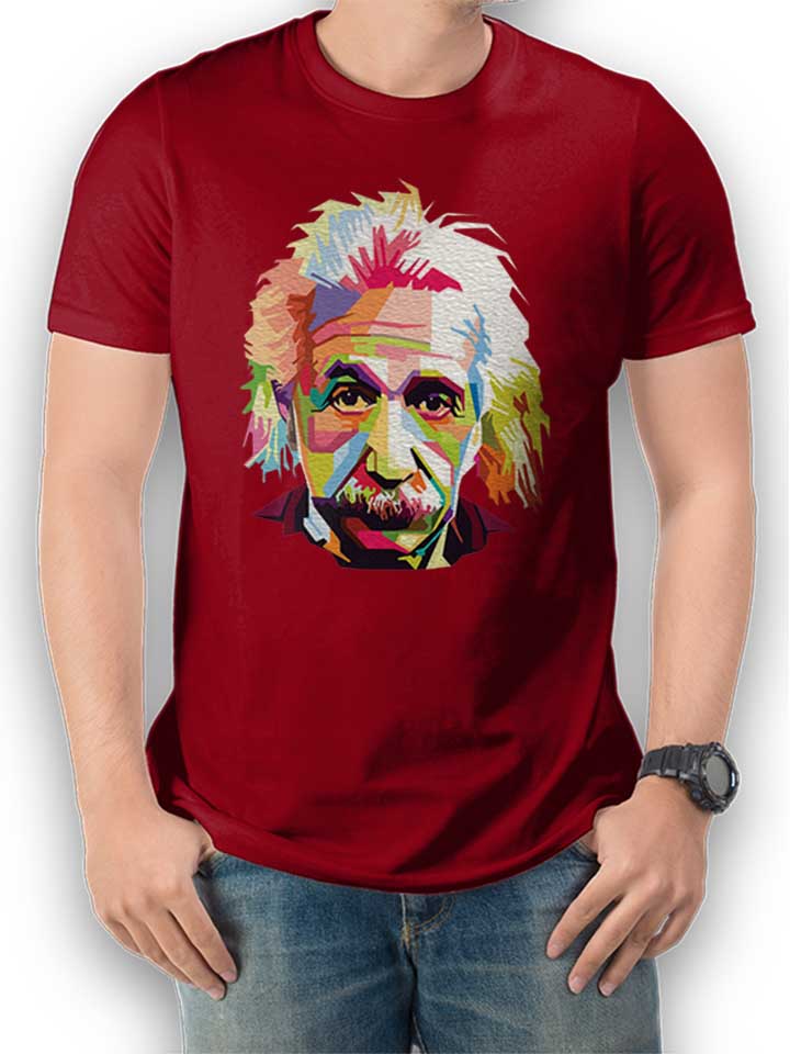 Albert Einstein Camiseta burdeos L