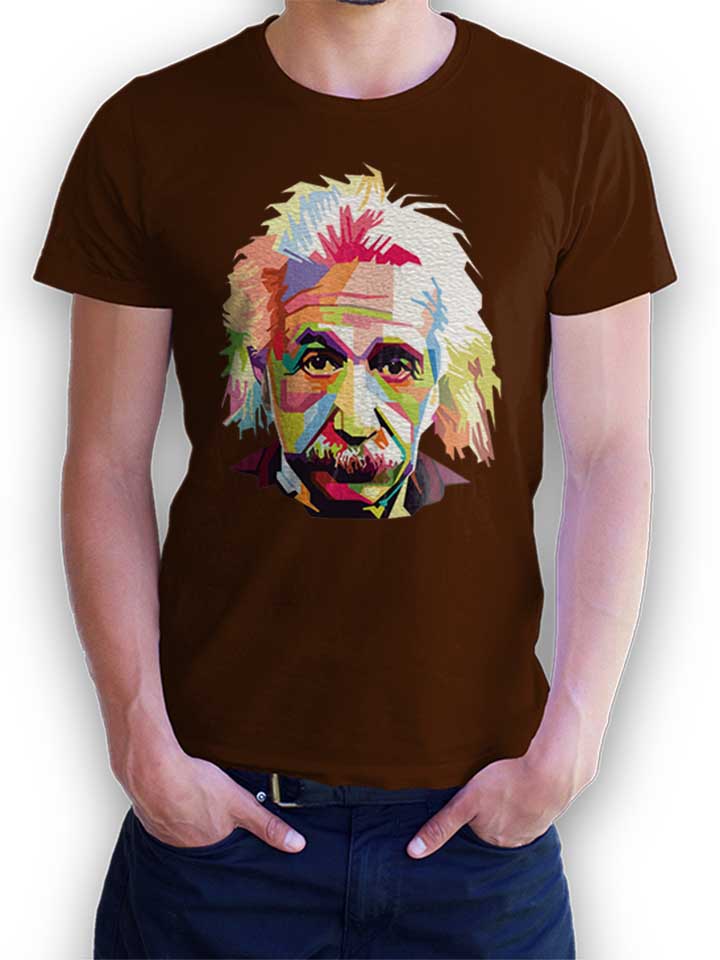 Albert Einstein T-Shirt braun L