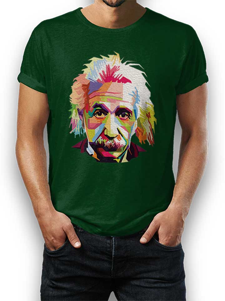 Albert Einstein T-Shirt dunkelgruen L