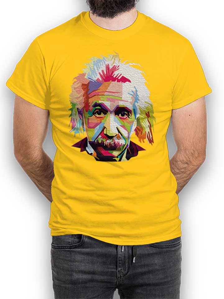 Albert Einstein T-Shirt yellow L