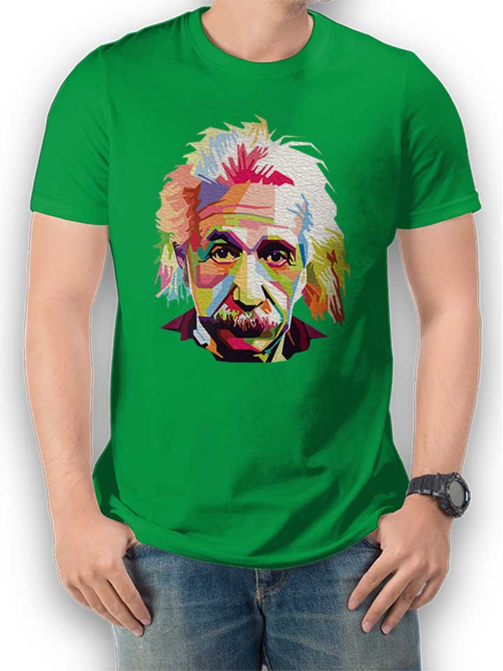 Albert Einstein Camiseta verde L