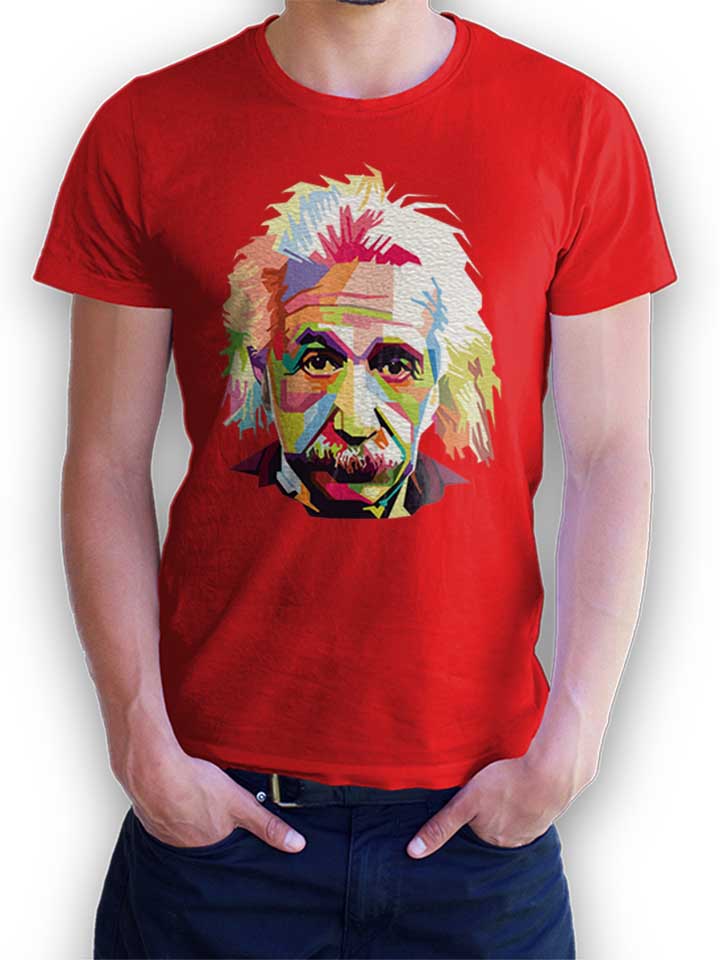 Albert Einstein T-Shirt rosso L