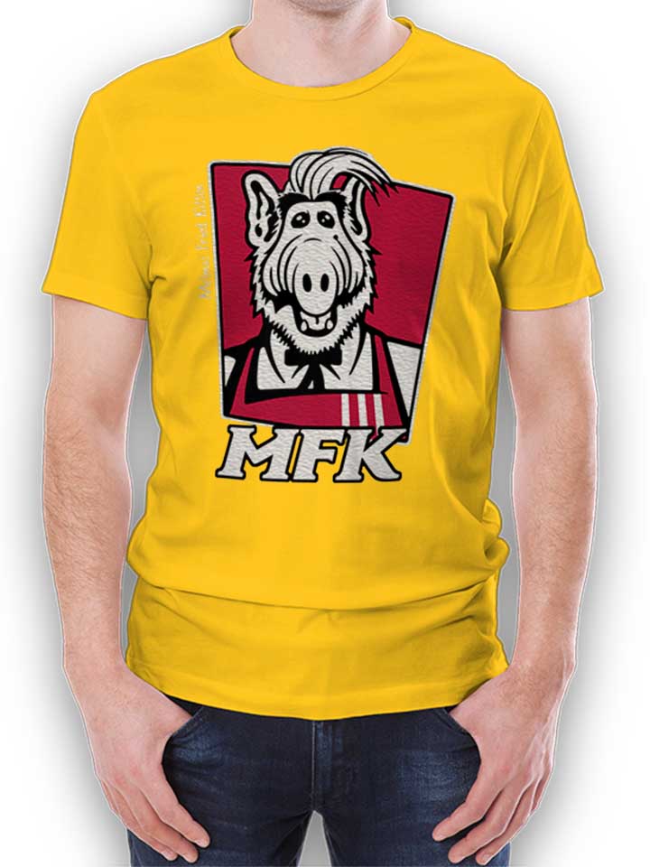 Alf Melmac Fried Kitten T-Shirt yellow L