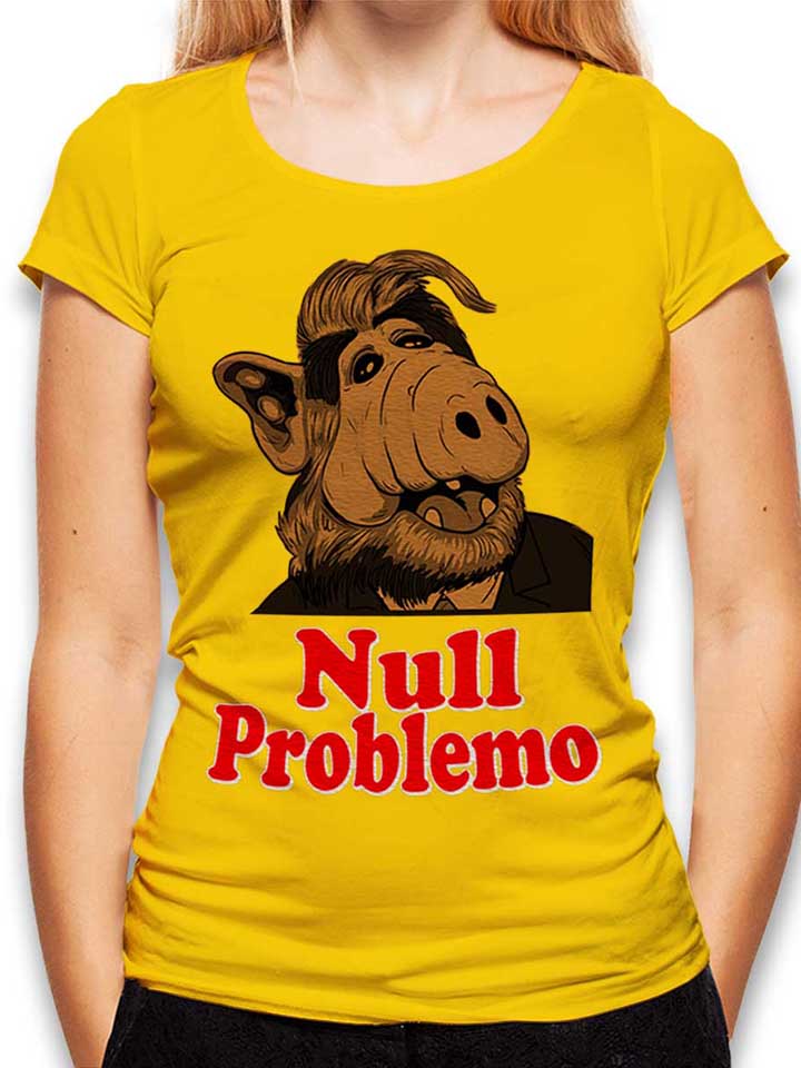 Alf Null Problemo T-Shirt Femme jaune L