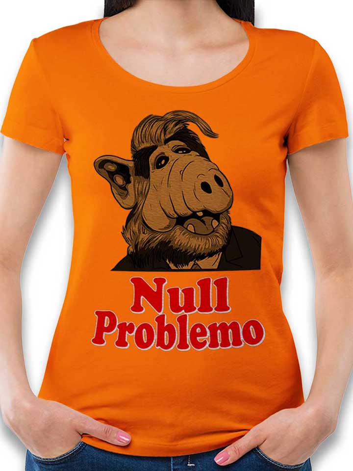 Alf Null Problemo Camiseta Mujer naranja L