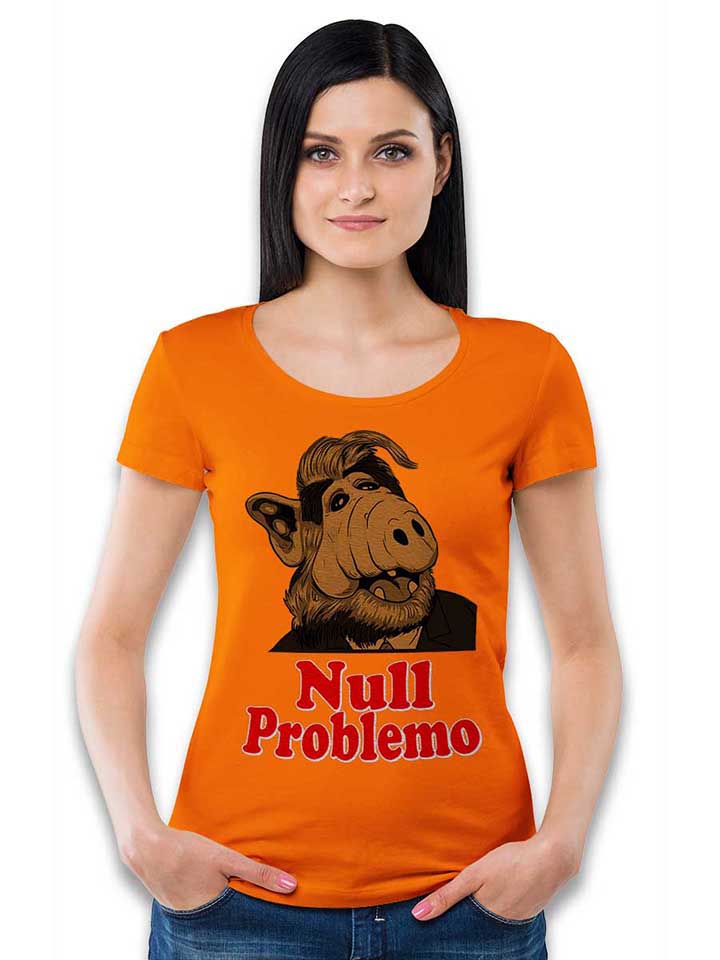 alf-null-problemo-damen-t-shirt orange 2