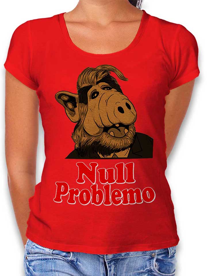 Alf Null Problemo T-Shirt Donna rosso L