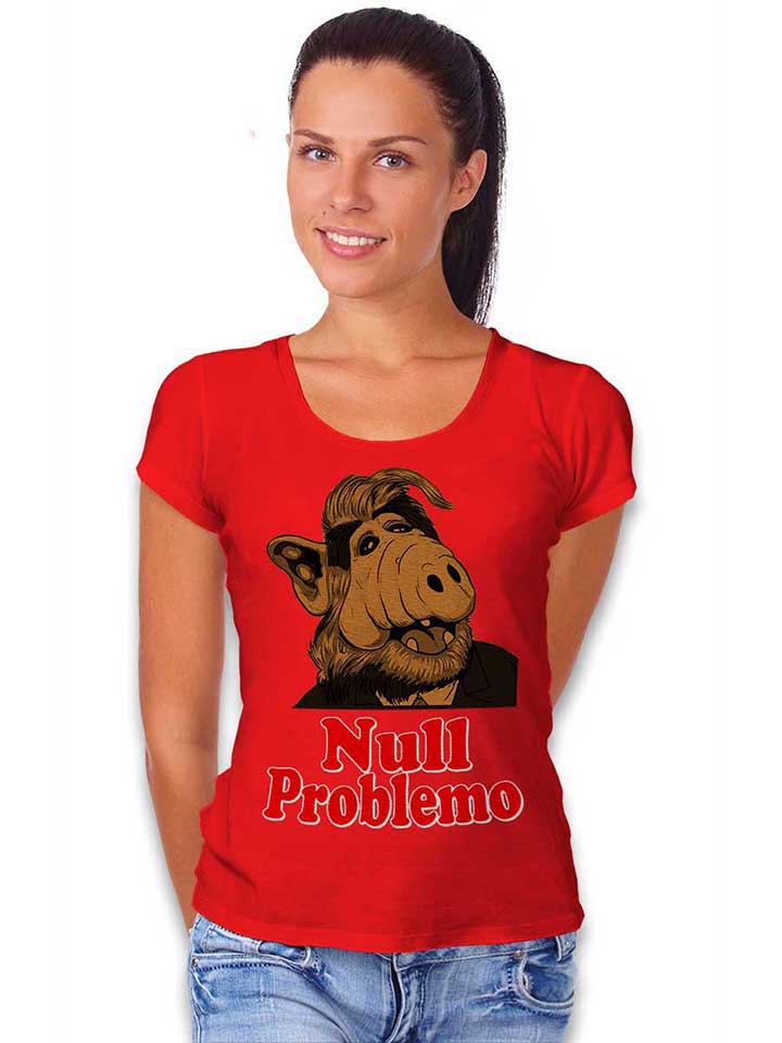 alf-null-problemo-damen-t-shirt rot 2