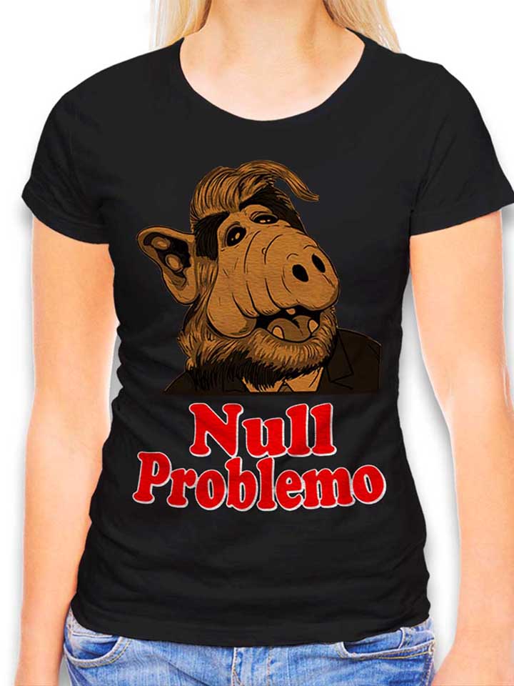 Alf Null Problemo Damen T-Shirt schwarz L