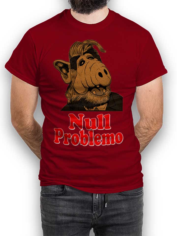 Alf Null Problemo T-Shirt bordeaux L