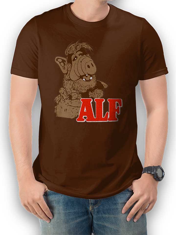Alf T-Shirt braun L