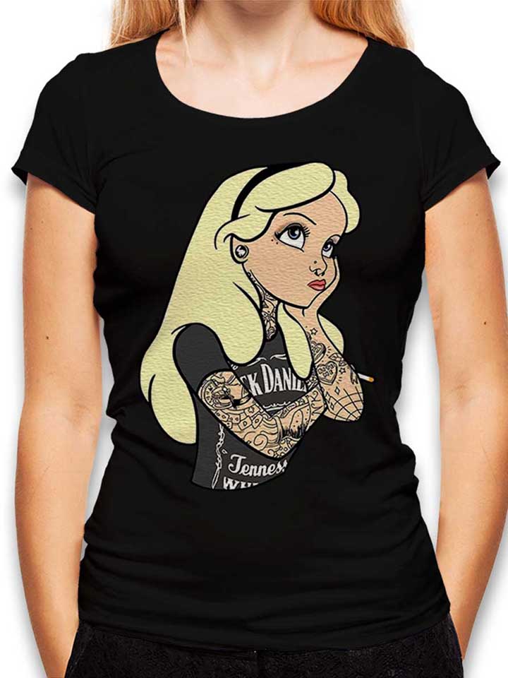 Alice Tattoo In Wonderland T-Shirt Donna nero L