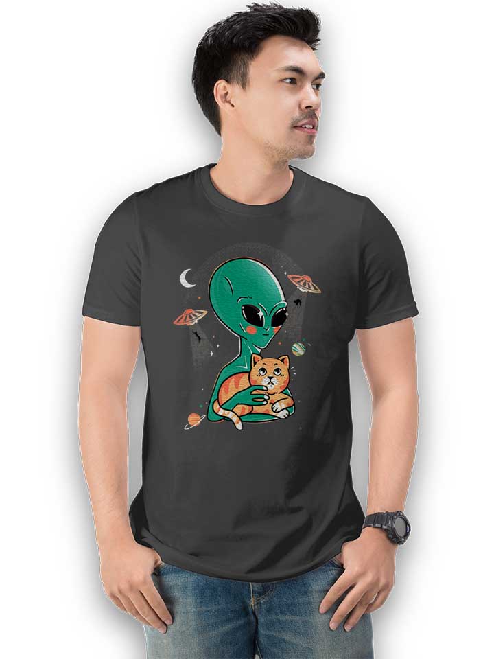 alien-cat-lover-t-shirt dunkelgrau 2