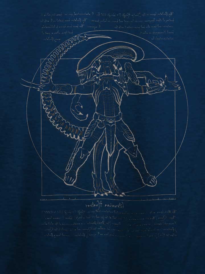 alien-da-vinci-t-shirt dunkelblau 4