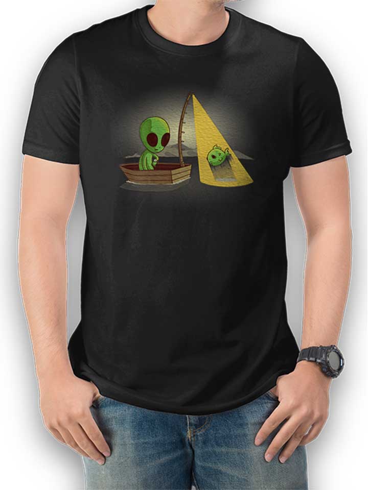 alien-fishing-t-shirt schwarz 1