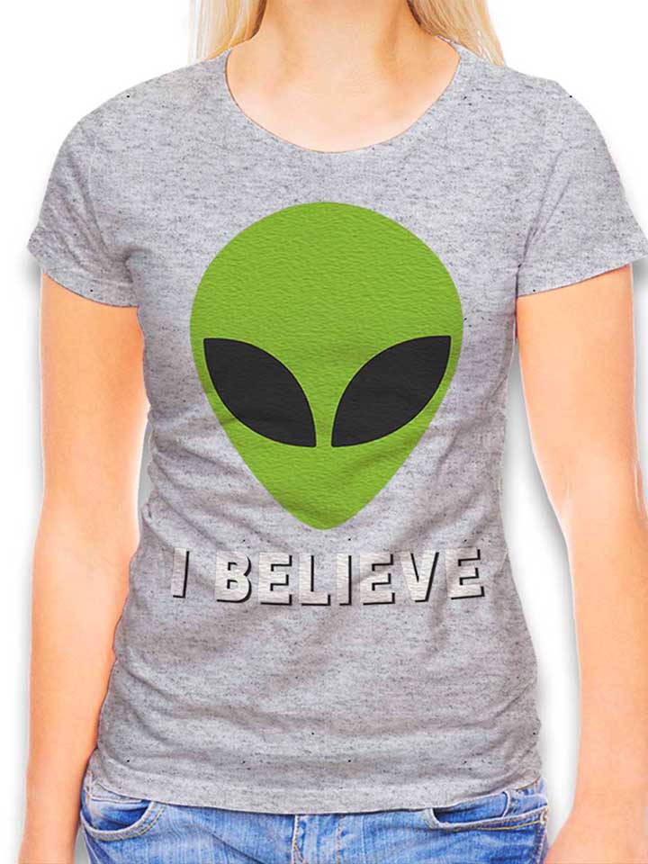 alien-i-believe-damen-t-shirt grau-meliert 1
