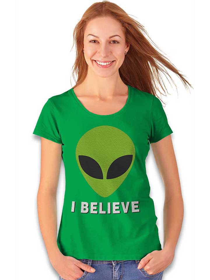 alien-i-believe-damen-t-shirt gruen 2